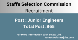 Read more about the article SSC Junior Engineers Recruitment Civil, Mechanical & Electrical 968 Post